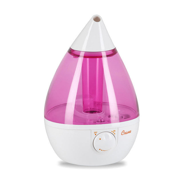 Crane Drop Cool Mist Humidifier 3.75L - White/Pink