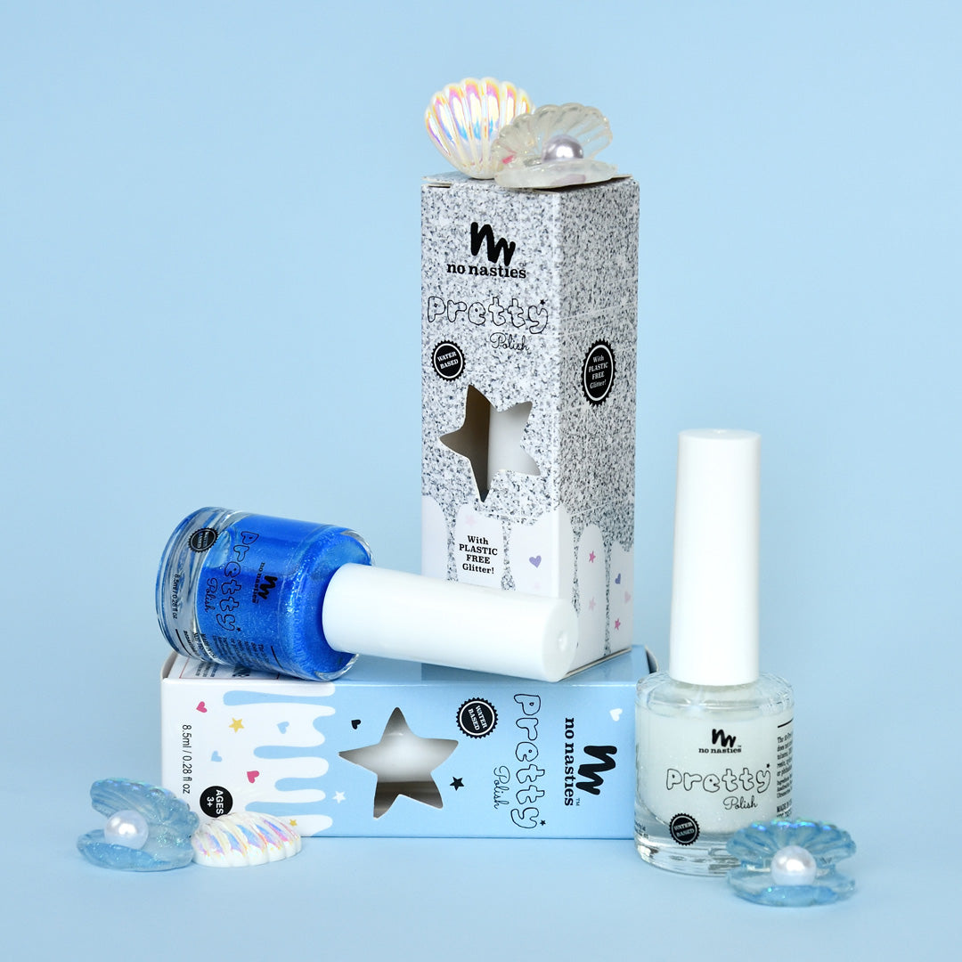 No Nasties - Pretty Polish - Water based nail polish - Shimmery Sparkle Clear