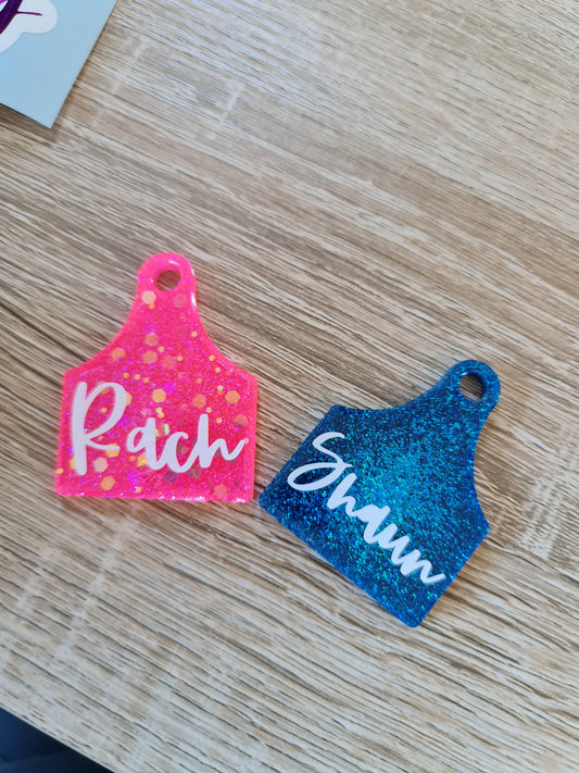 Ear tag keyring